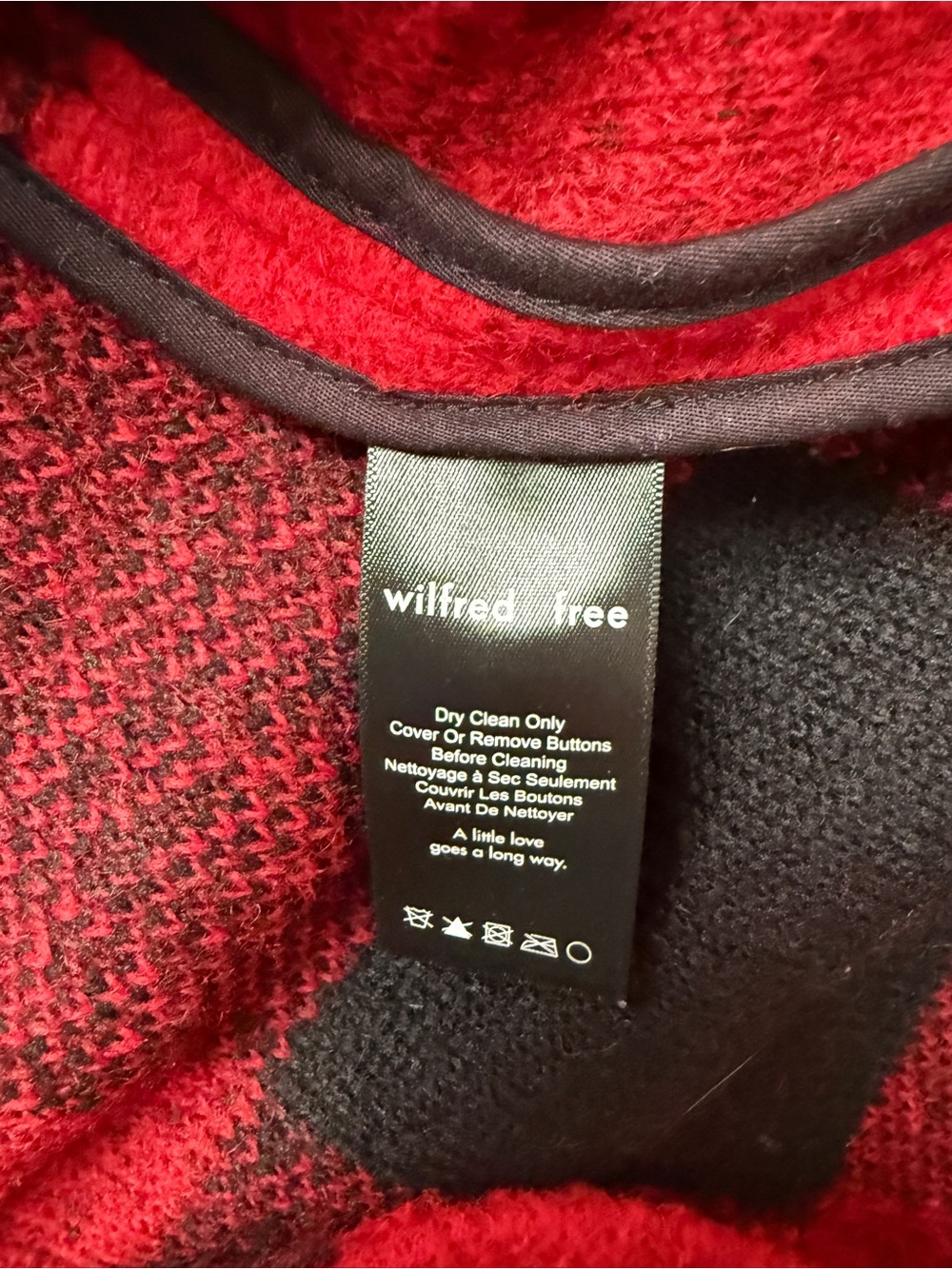 Wilfred Red and Black Buffalo-Check Pea Coat - Picture 6 of 11